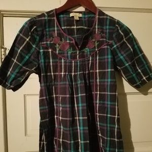 Plaid Tunic Shirt